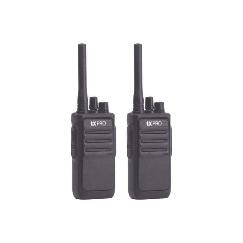 TX320 – Duo de Radios Portátiles Marca TXPRO 16 Canales 2 Watts